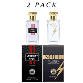 Hybrid & Company Mens 2 Pcs Saturday Night Soul Journey Eau De Perfum Vaporisateur Natural Spray