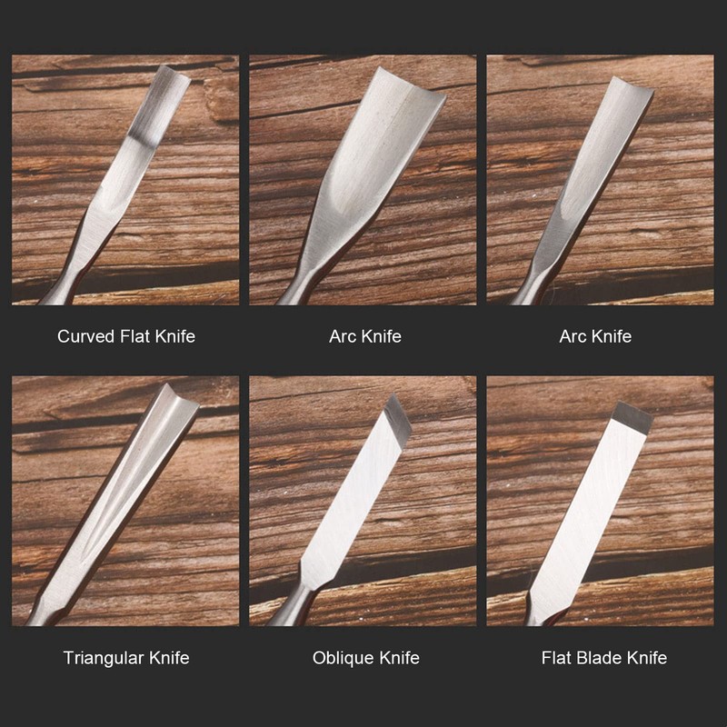 Cunyuer 12 PCS Wood Carving Tools, 60CRV Blade Wood Chisel