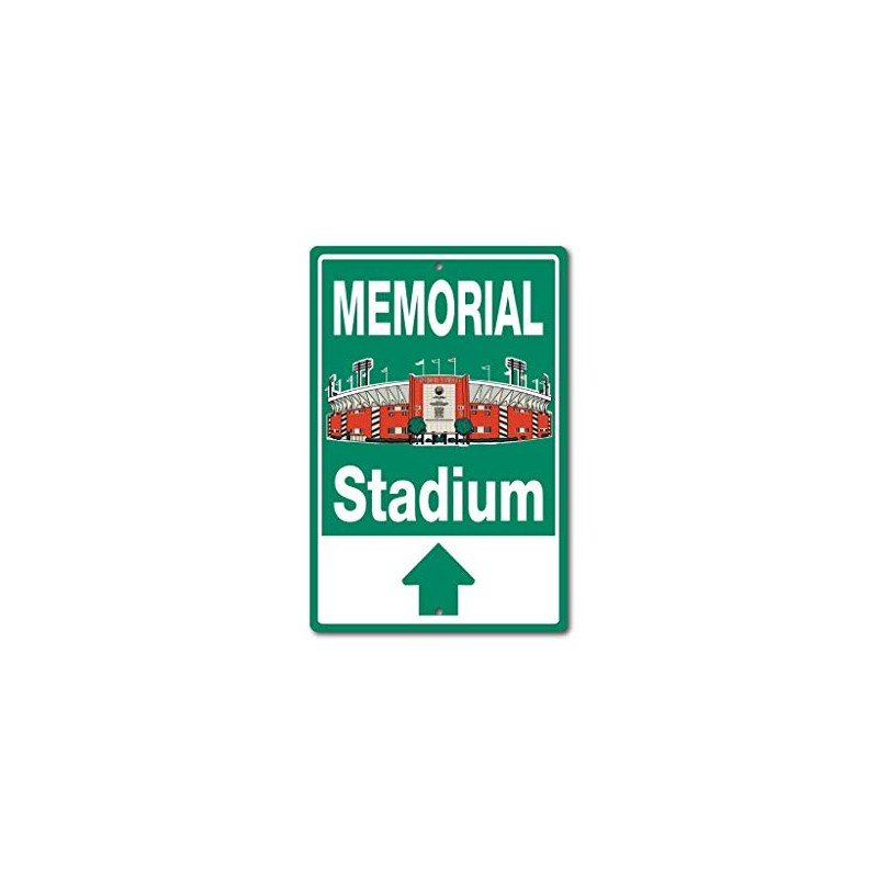 Memorial Stadium - Retro Style Direction Sign