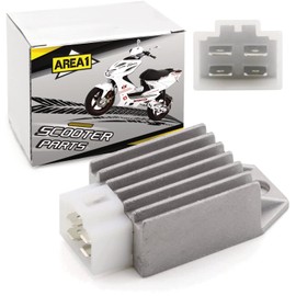 Area1 Voltage Regulator Rectifier 12V for 50cc 4-Stroke Scooter GY6 139QMB/QMA Compatible with Rex RS, Kymco Agility People, Peugeot V-Clic, Nova Motors, Znen, ATU, Baotian, Flex Tech, Baotian, Benero