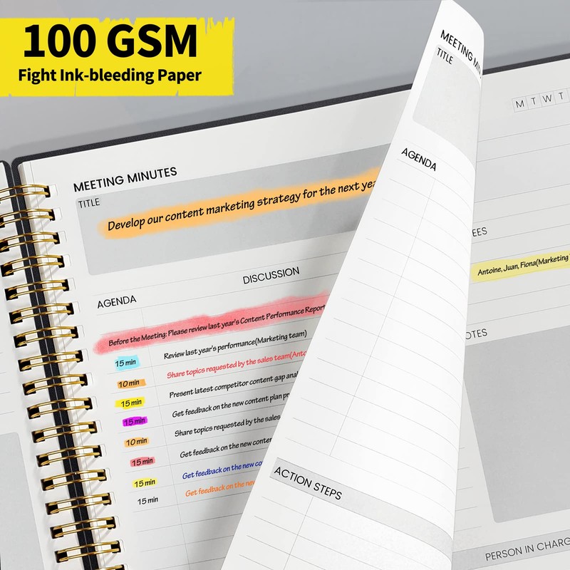 SUNEE Meeting Notebook for Work with Sticky Tabs - 160