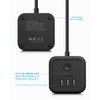 JSVER Power Strip Cube, black