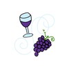 CafePress Wine Glass Sticker Oval Car Bumper Sticker
