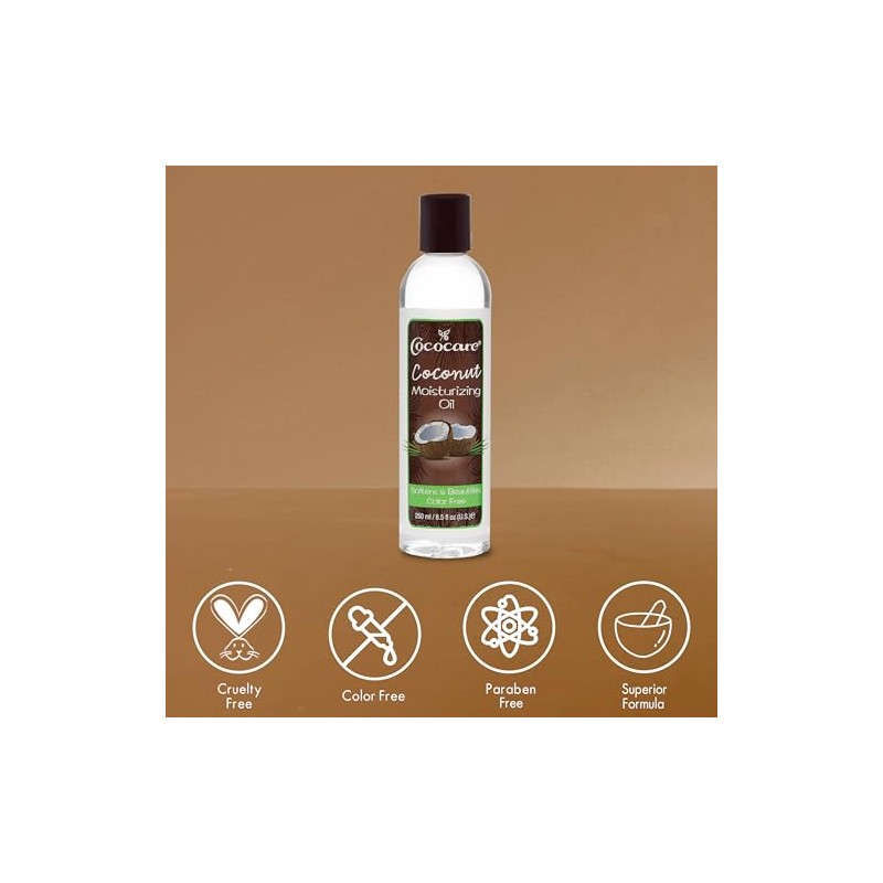 Cococare Aceite hidratante de coco de 8.5 onzas (260 ml)