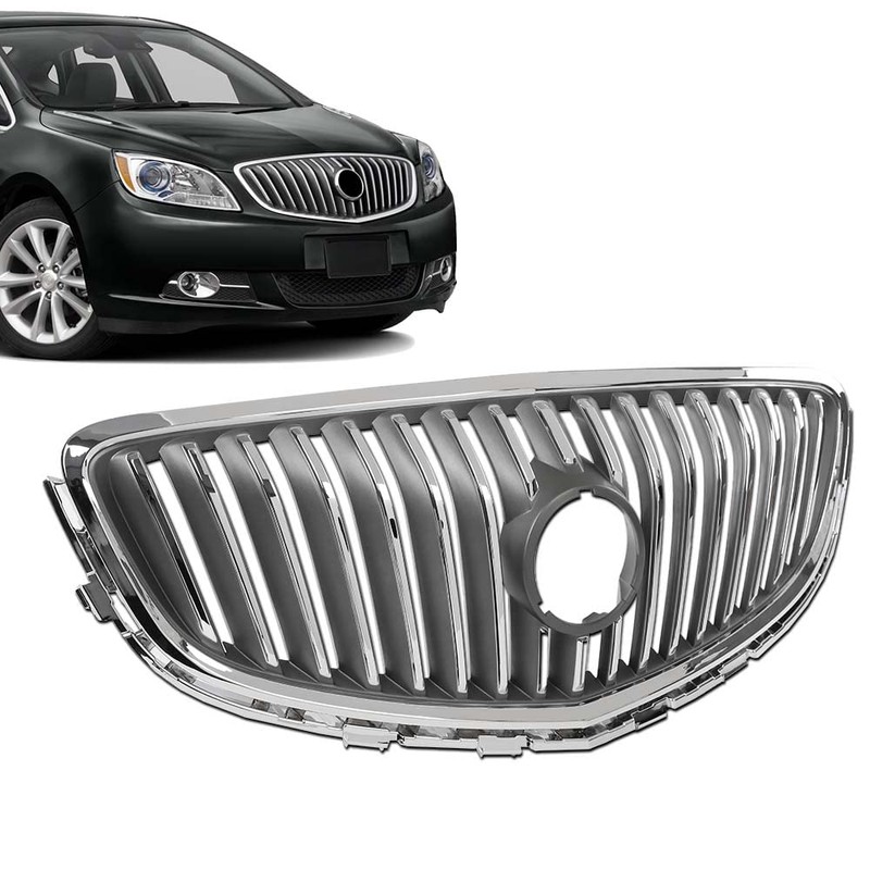 CHEDA Front Bumper Upper Grille Assembly Chrome Replacement Compatible with