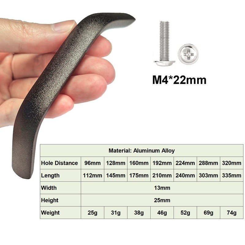 10 Units Bow Shaped Cabinet Handles Kitchen Cupboard Drawer Door