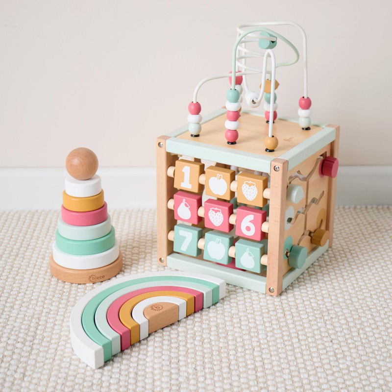 Bieco Baby Berry Stacking Tower, Sustainable Wood FSC®, 19 cm,