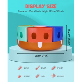 GAMENOTE Rotating Art Supply Organizer - Lazy Susan Office School Supplies for Kids Desk Organizers and Storage Homeschool Craft Caddy Classroom Organization (Large)