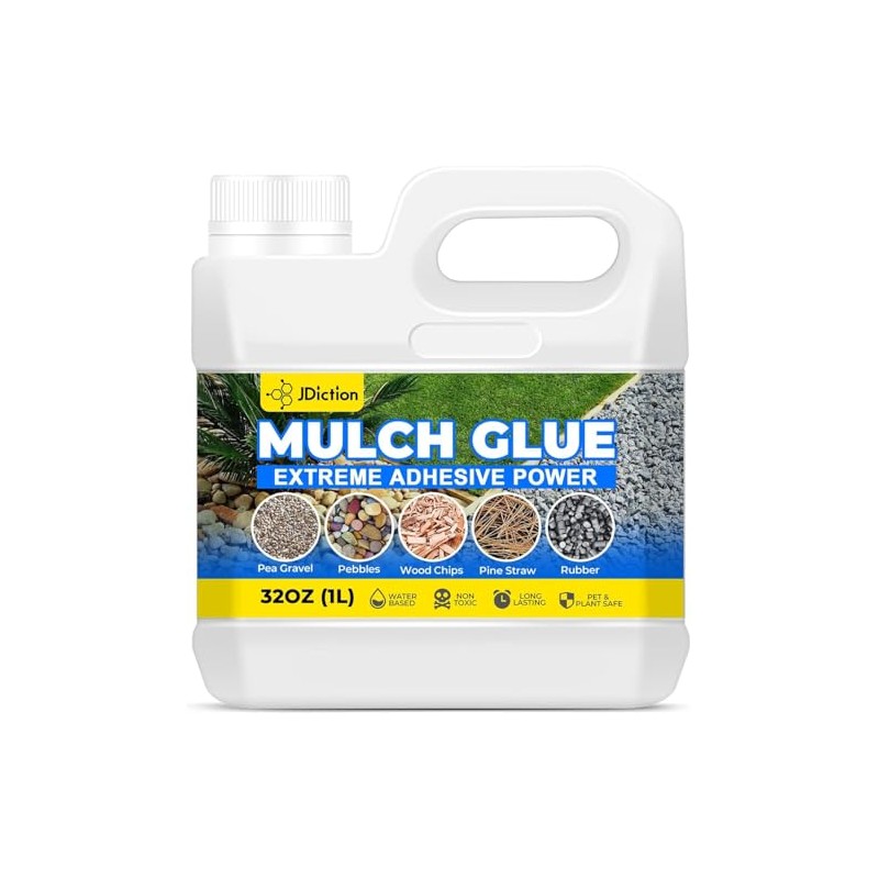 JDiction Mulch Glue 29.6oz for Landscaping, Paths, Long Lasting