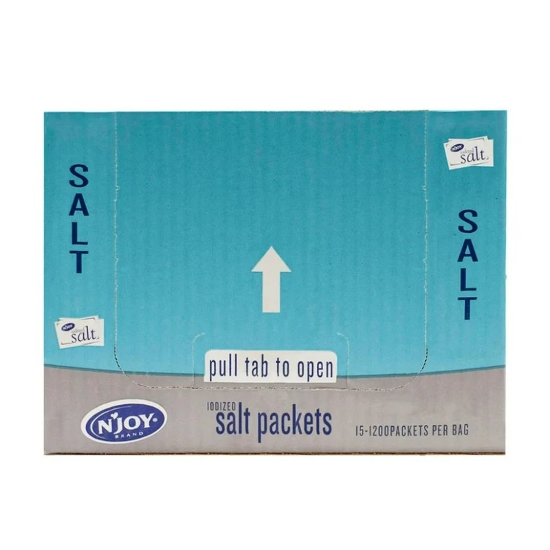 Joy N'Joy Iodized Salt Packets .5g Each | 1200 Count