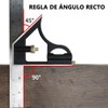 Regla De Ángulo,Escuadra De Combinacion,Acero Inoxidable,12 Pulgadas y 30cm,Ajustable Escuadra