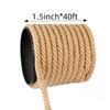 RooPeem Jute Rope (1.5 in x 40 ft) 100% Natural