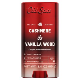 Old Spice Aluminum Free Deodorant for Men, The Spice Alchemist Collection, 24/7 Cologne Infused Scent, No Trade Off Formula, Free of Parabens & Phthalates, Cashmere + Vanilla Wood Scent, 3.0 oz