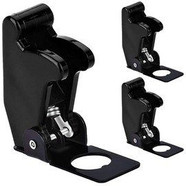 MKBKLLJY 3Pcs 12mm/0.47inch Mounting Hole Black Safety Flip Covers Dustproof Waterproof Plastic Cap Aircraft Guard Cover for Toggle Bat-Handle Switch Heavy Duty Toggle Rocker Switch