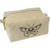 'Gothic Moth' Canvas Wash Bag/Makeup Case (CS00043785)