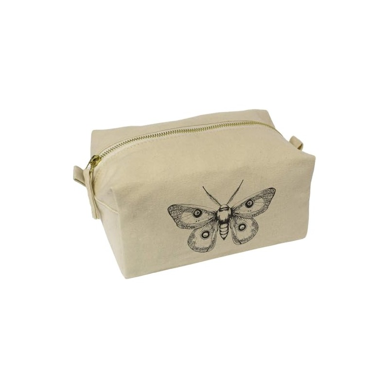'Gothic Moth' Canvas Wash Bag/Makeup Case (CS00043785)