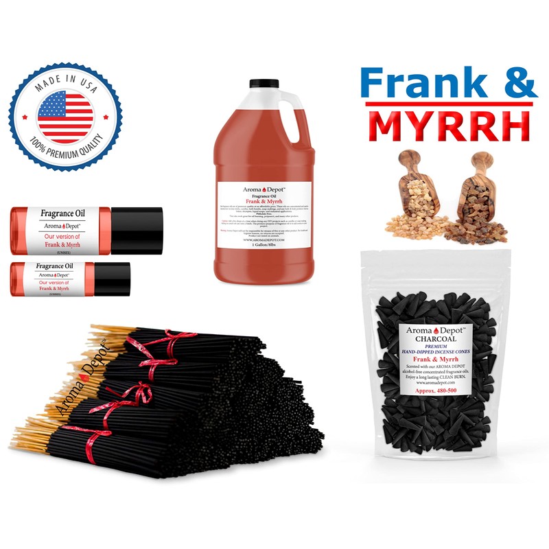 1'' Frankincense & Myrrh Incense Charcoal Cones (Approx. 40-50)