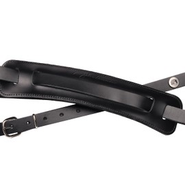 D'Addario Accessories Beatles Guitar Strap - John Lennon Selmer - Electric Guitar Strap, Acoustic Guitar Strap, Acoustic Electric Guitar Strap & Bass Guitar Strap - Black Leather