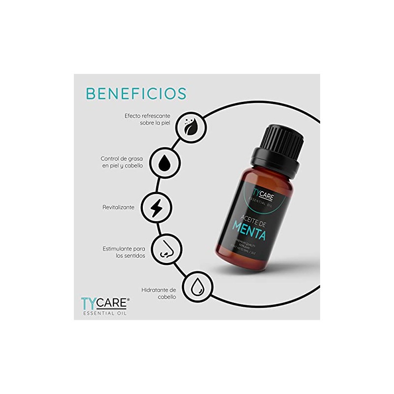 Aceite Esencial de Menta (Mentha Piperita) - 100% PURO PREMIUM