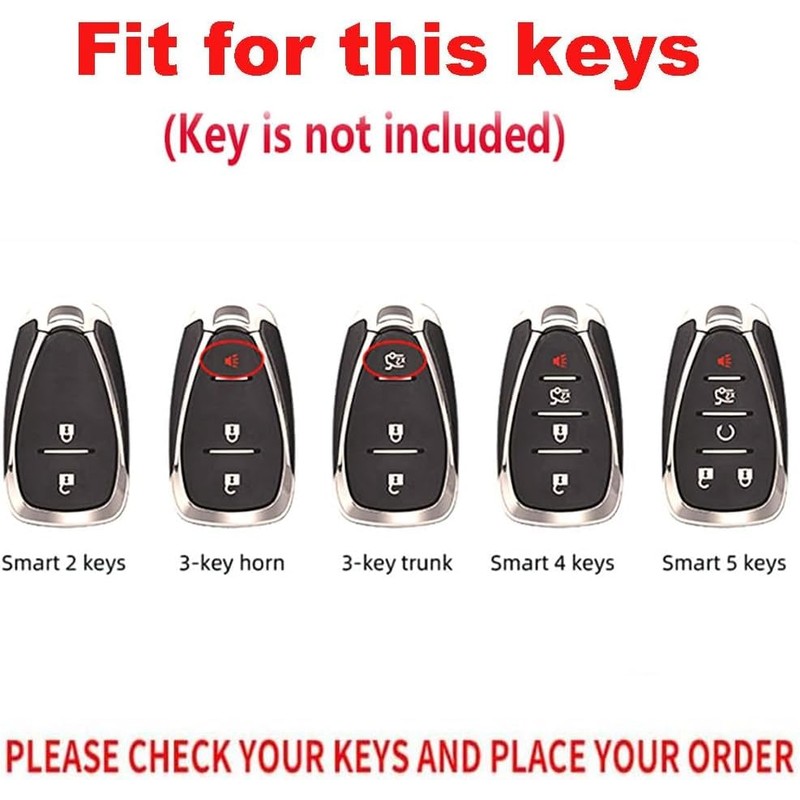 TECART Fit for Chevy Key Fob Cover Zinc alloy Key