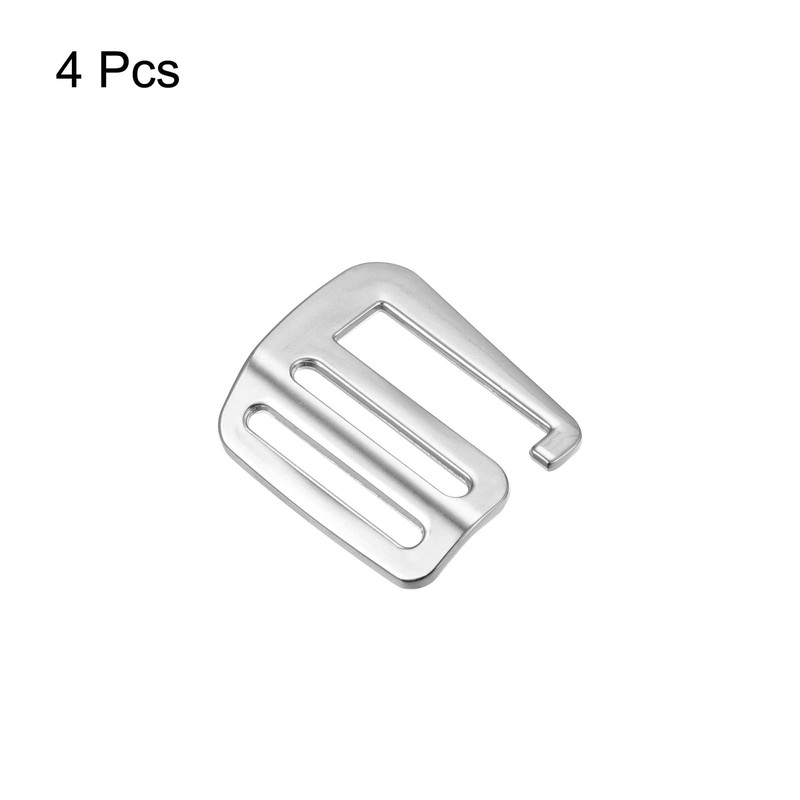 sourcing map Metal G Hooks Webbing Buckles, 4Pcs 1.5" 38mm