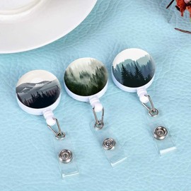 Badge Holder Knocent Retractable Badge Reel with Alligator Clip,Cute Carabiner Reel Clip On ID Card Holders (Tree of Life)