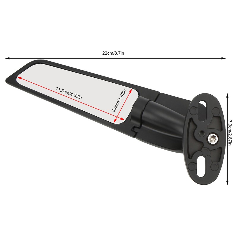 2pcs Motorcycle Wind Wing Mirror Multi Angle Adjustable Rotating Rear