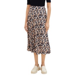 TOM TAILOR Women's Midi Skirt, 34765 - Coral Cut Floral Design
