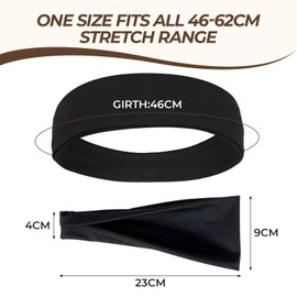 Snyvpra Schweißband Stirn Damen – 95% Baumwolle Elastische Schweißband Stirn und Kopf, Dünn Sport Haarband für Yoga, Fitness, Laufen, Kosmetik – 8 Stück Unisex Schweißband Stirn für Damen und Herren