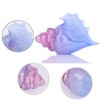 Hand blown glass conch statues, coastal home decor conch corners,