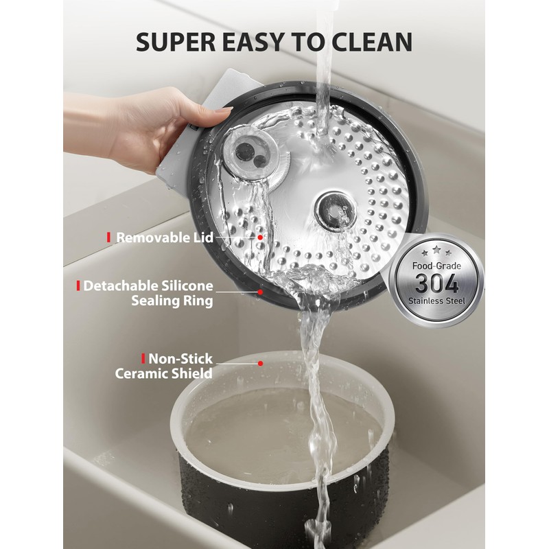 TOSHIBA OriginTaste Rice Cooker 5.5-Cup Uncooked, Fuzzy Logic, 15-in-1 Functions,