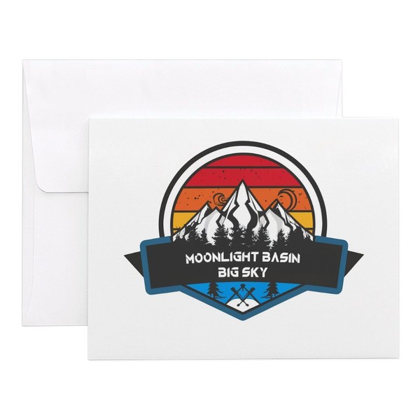 CafePress Moonlight Basin Big Sky Montana 4.25" x 5.5" Notecards