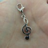 Pemby Studio TREBLE CLEF Charm Zipper Pull Keychain Add On