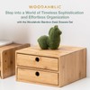 Set of 3 Bamboo Organizer Desktop Drawers - 1, 2,