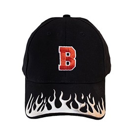 MFAZ Morefaz Ltd Casual Baseball Cap Fire Hat Unisex Men Women Sport Hats Letters A-Z Alphabet (B)