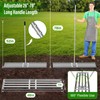 Lawn Leveling Rake,48x12 inch Heavy-Duty Galvanized Steel Landscape Rake with