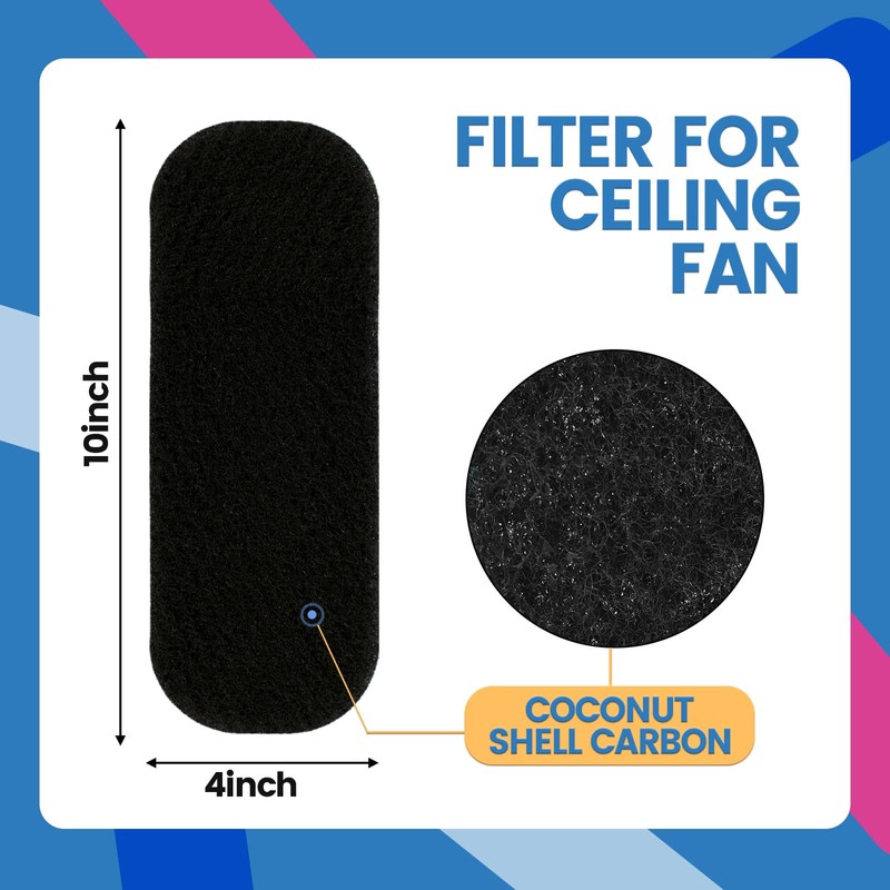 Xiyadun Ceiling Fan Filter - Activated Coconut Shell Carbon Air