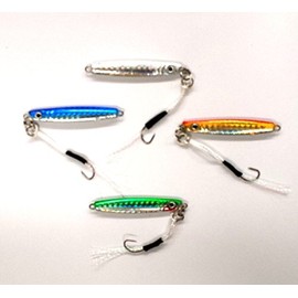 4 Assorted Micro LRF (Light Rock Fishing) Shore Jigs With Assist Hook (10gr)