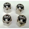 Compatible with Ford Mustang Coyote 5.0 Shelby GT Valve Stem Caps (Chrome - Black Coyote)