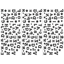 THE FANTASY YMP016 Tattoos Stickers English Letters Alphabet (Regular Size, 3 Pieces)