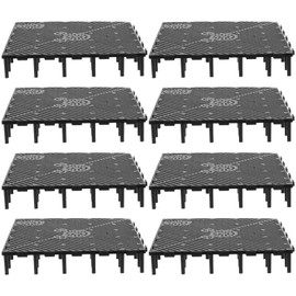 Baluue Fish Tank Bottom Filter, 20pcs PVC Filter Plate Splicing Aquarium Divider Bottom Grid (Black)