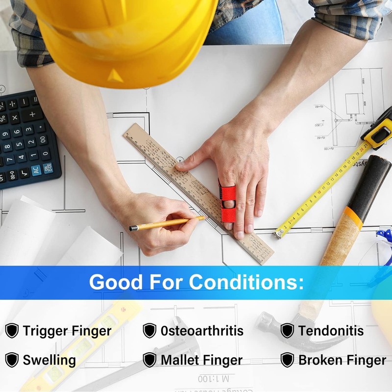 supregear Finger Splint Support, 4 Pack Adjustable Reusable Trigger Finger