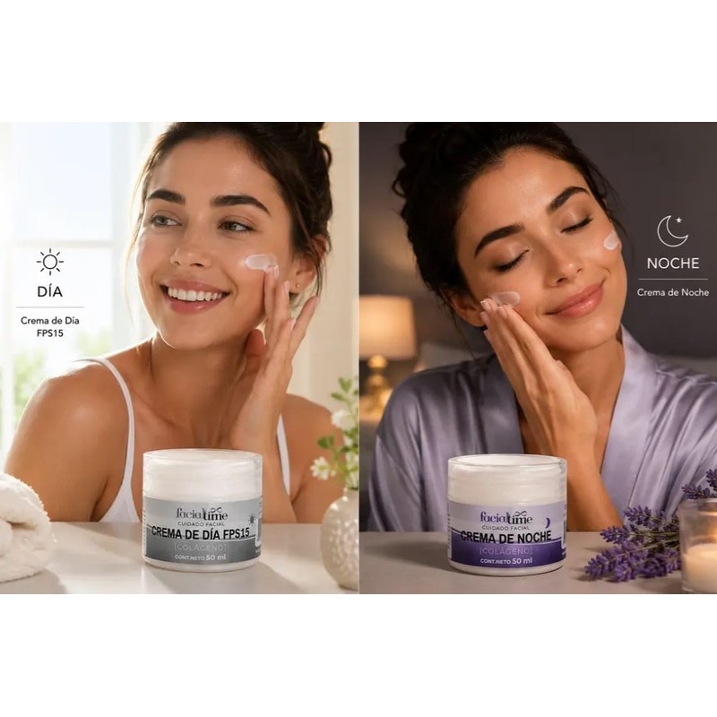 Kit de 3 Piezas Para El Cuidado Facial Crema Dia