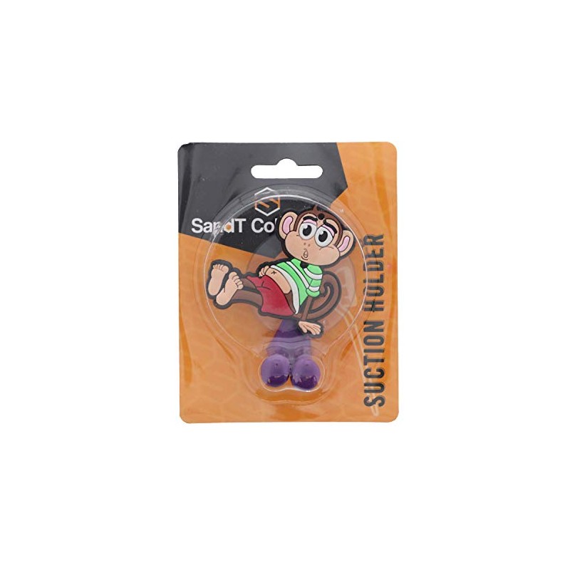 SandT Collection Monkey Suction Toothbrush Holder for Mirror Wall -