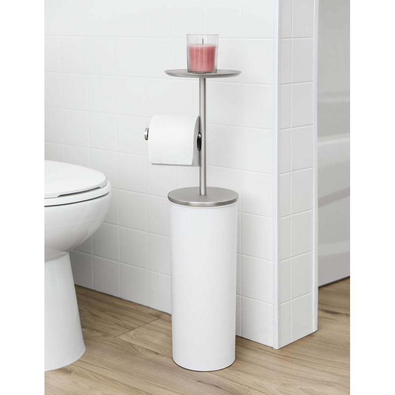 Umbra Portaloo Free Toilet Paper Holder Stand– Attractive Modern Bathroom