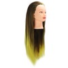 Hair Mannequin Head Simulation Ink Yellow Colour Mixture Gradient Hair