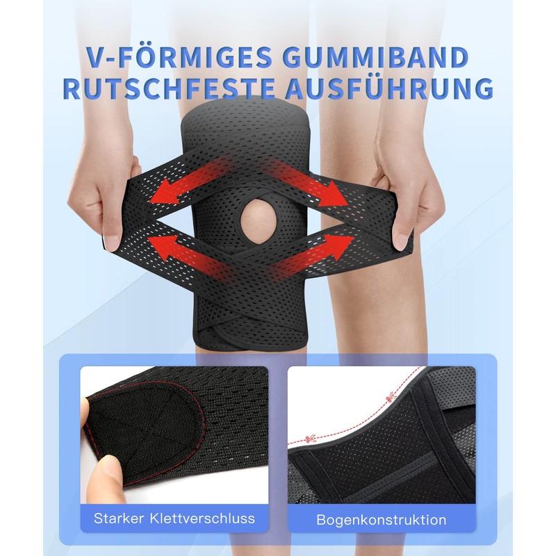 ProWaves Knee Support, Men, Women, with Side Stabilisers Patella Knee