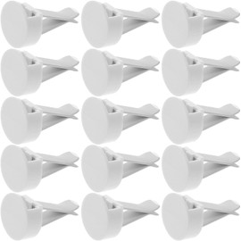 100pcs Air Outlet Clip Vent Clips, Automatic Air Freshener Car Air Conditioner Clips for Home Air Vent Clips Sublimation Air Fresheners Blanks (White)