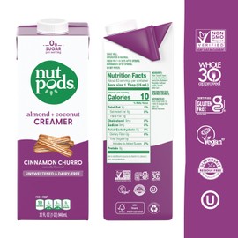 nutpods unsweetened Cinnamon Churro Dairy-Free Coffee Creamer - 32oz 3-Pack