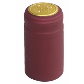 PVC Heat Shrink Capsules With Tear Tabs For Wine Bottles - 60 Count (Burgundy)